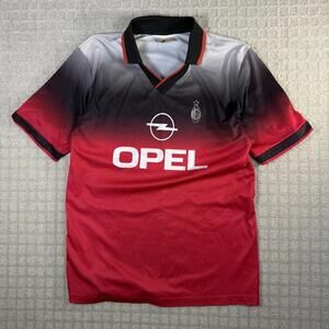 Vintage AC Milan Opel Soccer Jersey XL Red